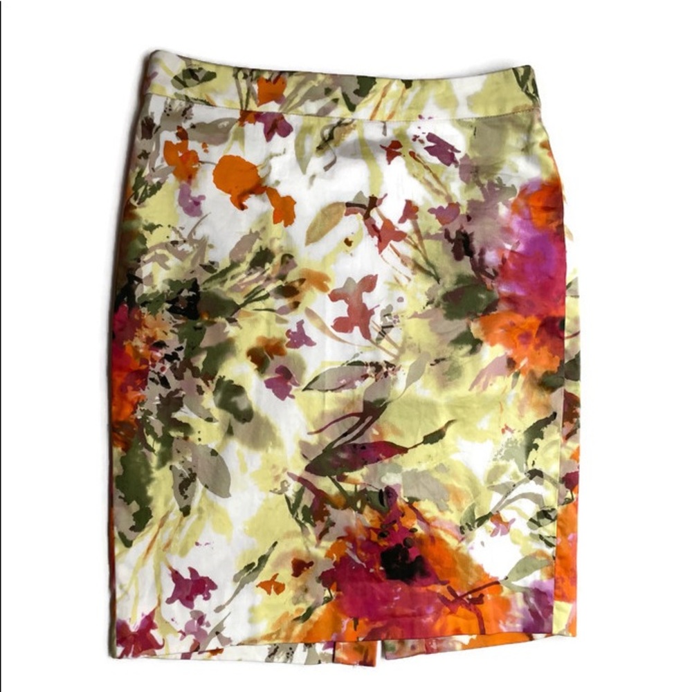 J. Crew The Pencil Skirt Abstract Floral Size 0